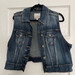 Torrid cropped Jean vest